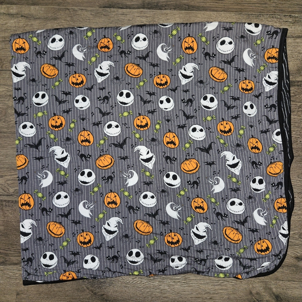 little sleepies Orange/Gray The Nightmare Before Christmas Cloud Blanket
